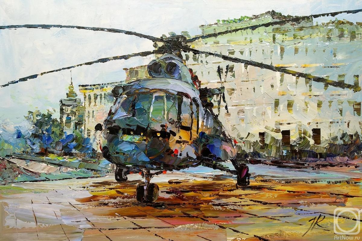 Rodries Jose. Helicopter on the landing site