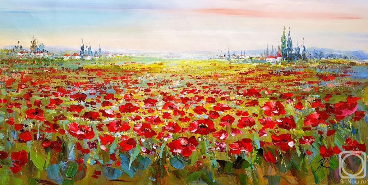 Rodries Jose. Landscape with poppies