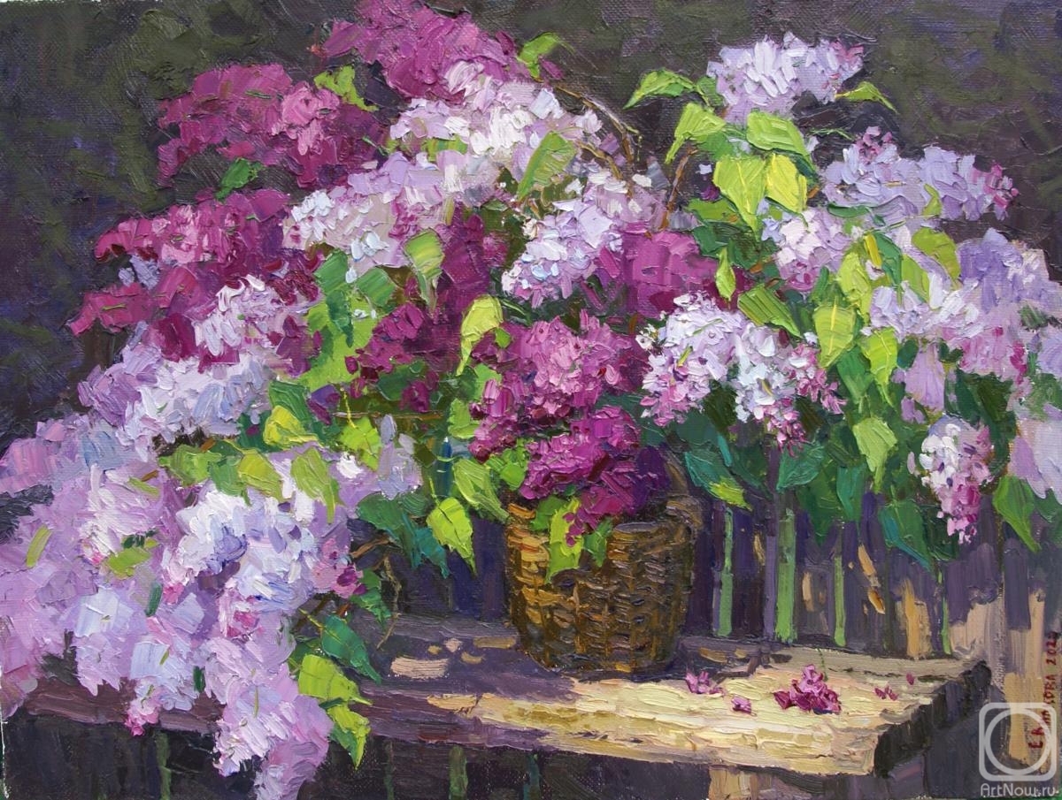 Vilkova Elena. Lilacs in the basket