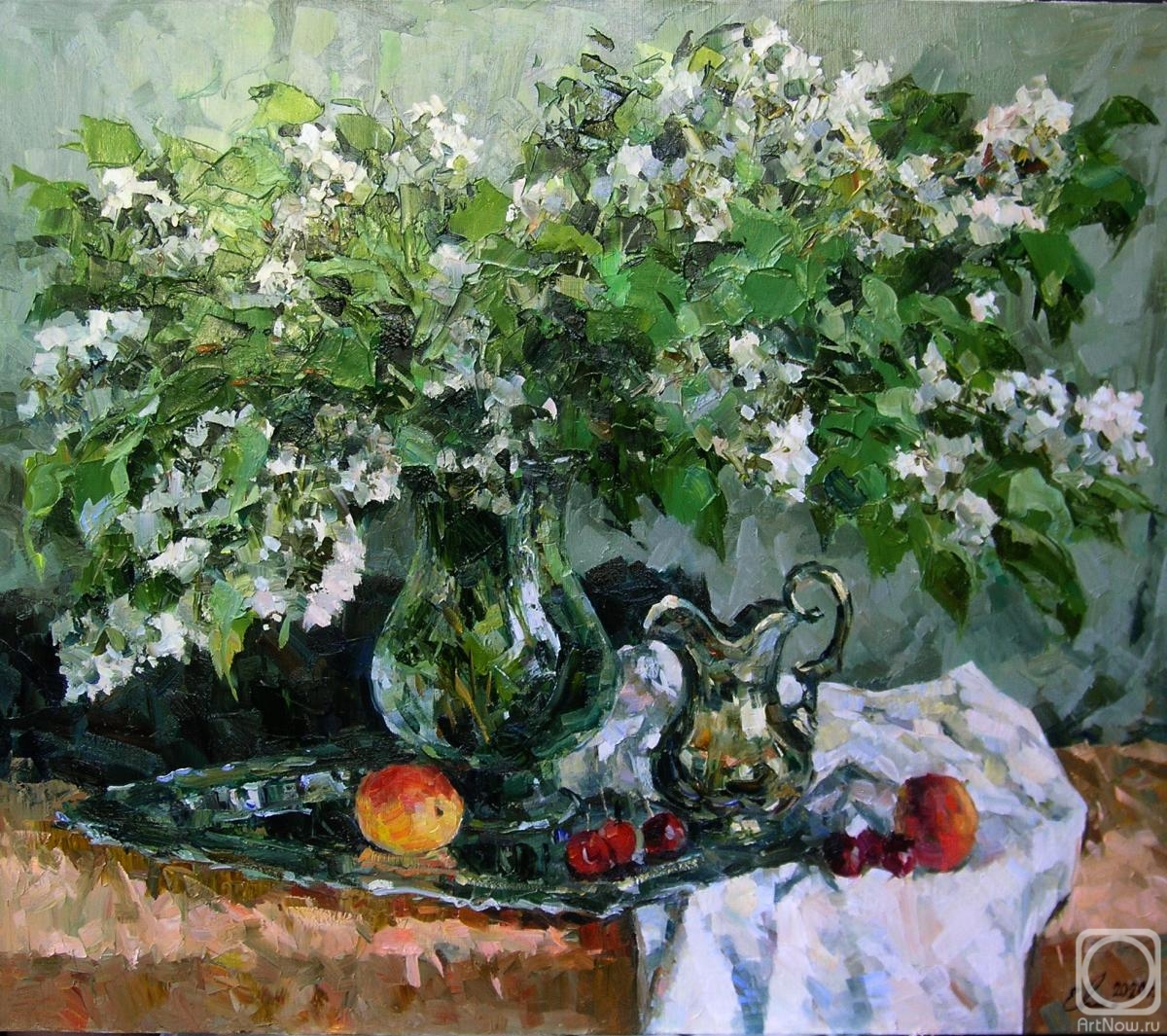 Malykh Evgeny. The bouquet of bird cherry flowers