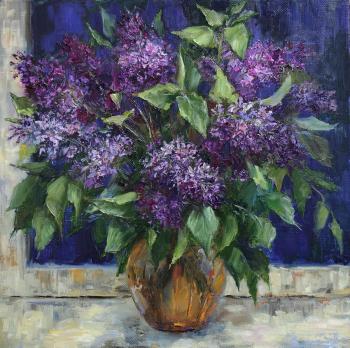 Lilac on the evening window. Chepkasova Tatiana
