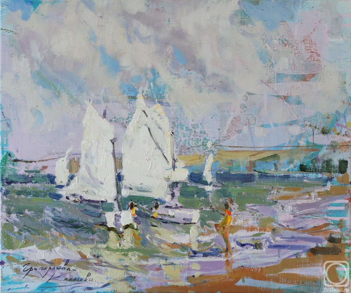 Grigorieva-Klimova Olga. Sketch of a sailboat