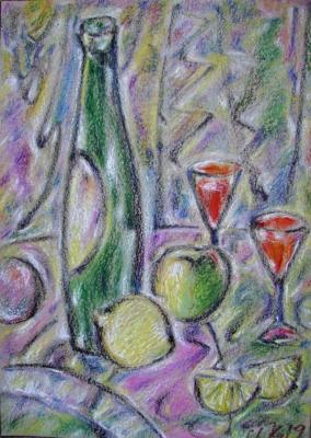 Still life with two glasses. Kyrskov Svjatoslav