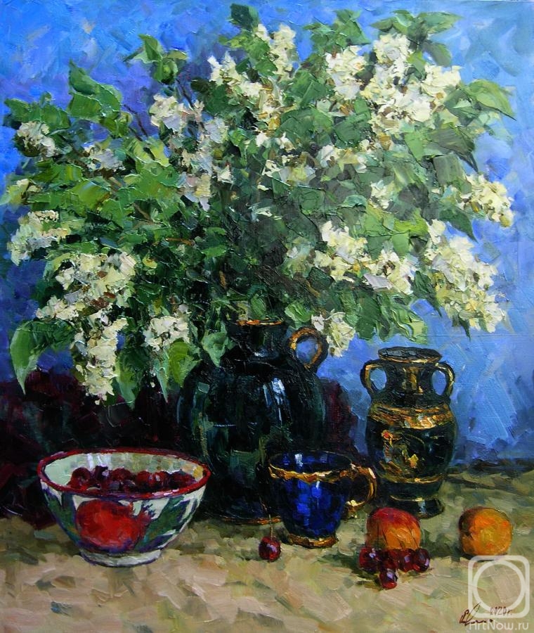 Malykh Evgeny. A bouquet of bird cherry flowers