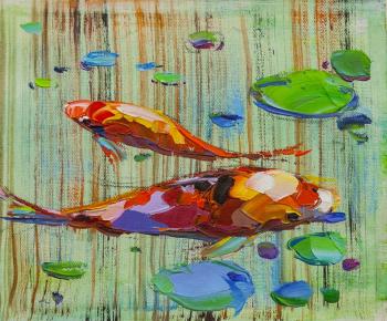 Carp Koi. Japanese goldfish for luck N14