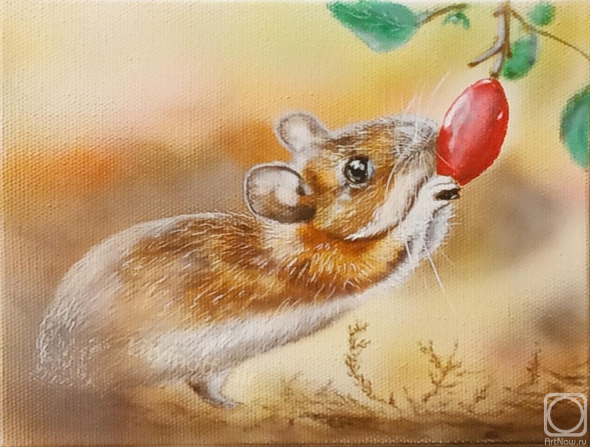 Litvinov Andrew. Mouse and wild rose 2
