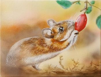 Mouse and wild rose 2 (Rodents). Litvinov Andrew