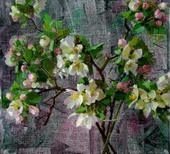 Apple trees in bloom