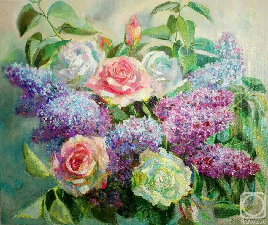 Chernysheva Marina. Lilacs and roses