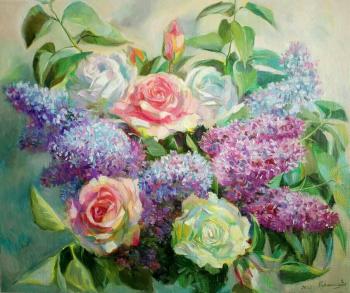 Lilacs and roses. Chernysheva Marina
