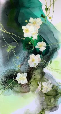 Anemones (Flowers Alcohol Ink). Chigodaeva Catherine