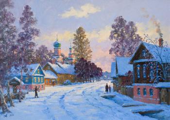 The snowy street. Alexandrovsky Alexander