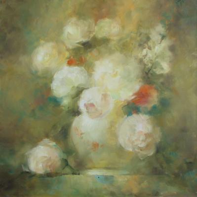 Roses with peonies. Chibisova Nataliya