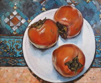 Eastern. Still life with persimmon