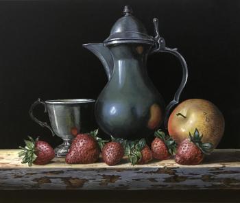 Still life with strawberries. Berezkin Sergei