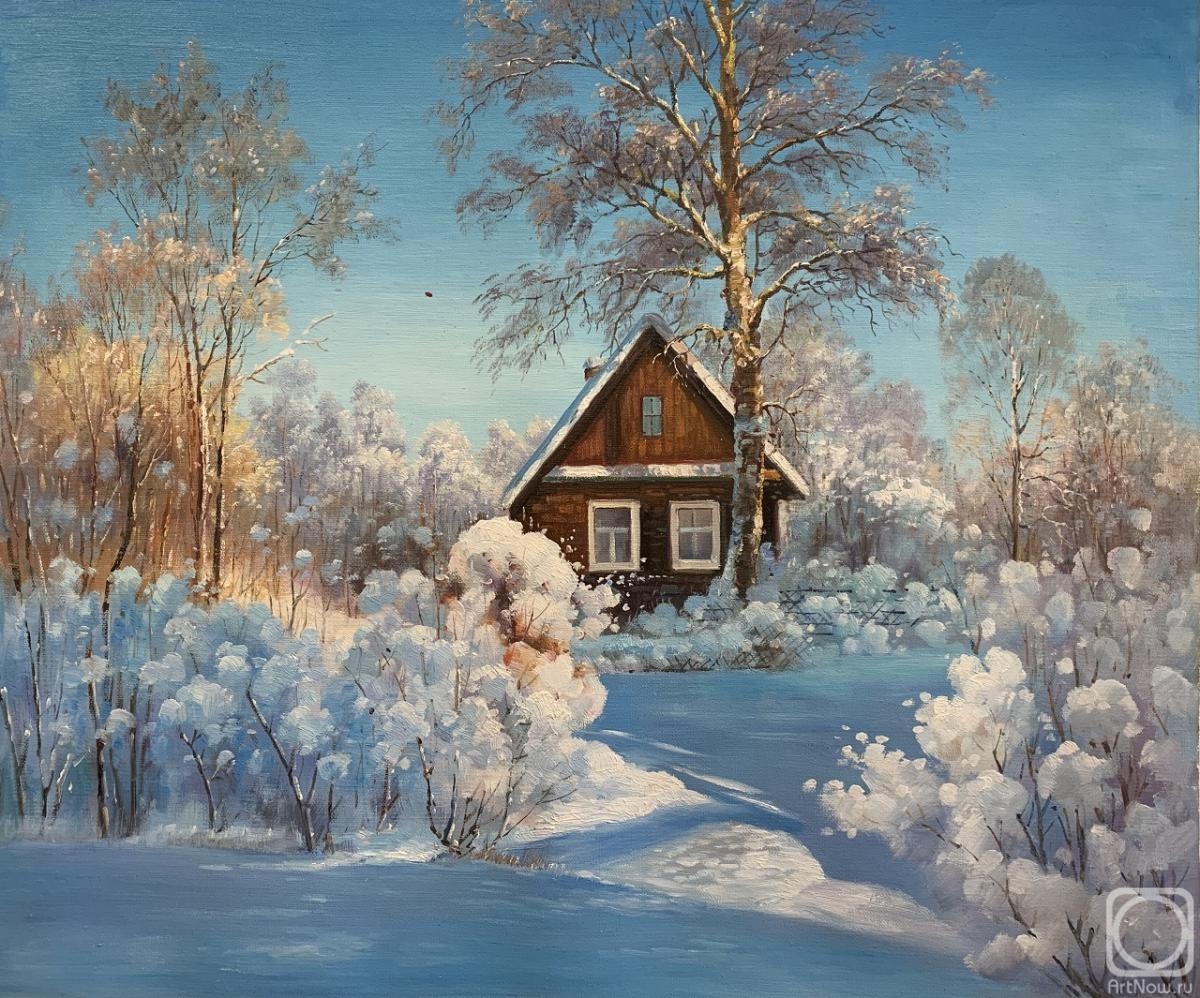 Romm Alexandr. House in the village in winter