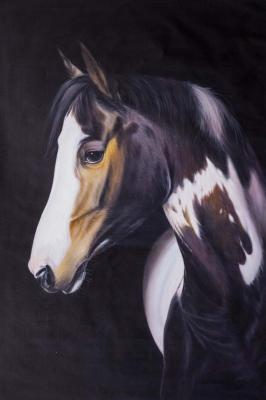 Portrait of a bay horse. Kamskij Savelij
