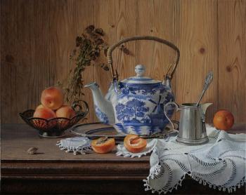 Apricots and kettle. Chumakov Sergey