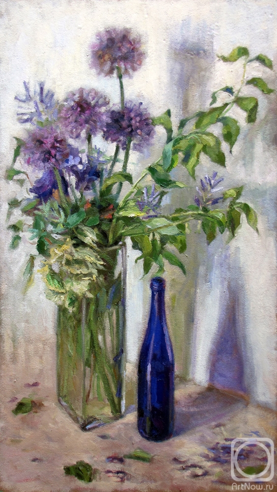 Rodionov Igor. Bouquet with blue bottle
