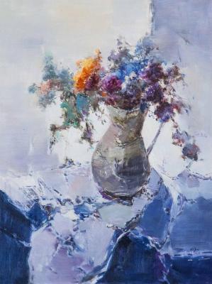 Still life in blue and white. Gomes Liya