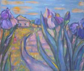 Irises on the hill. Vasileva Lyudmila