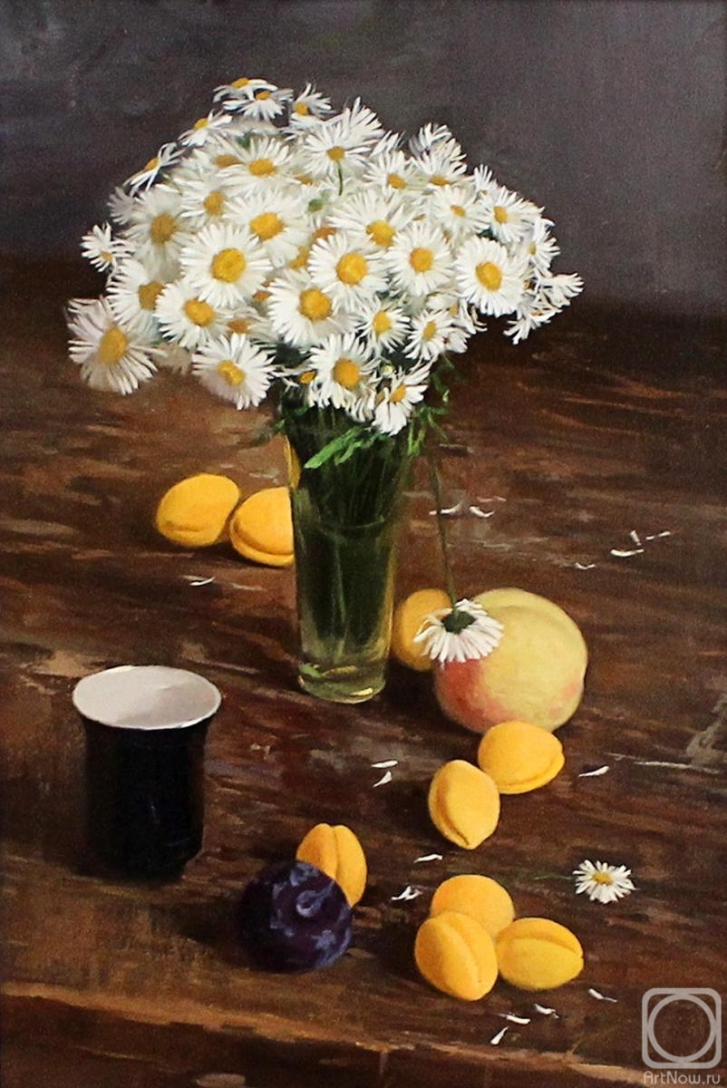 Balychev Andrey. Still life with bouquet of daisies