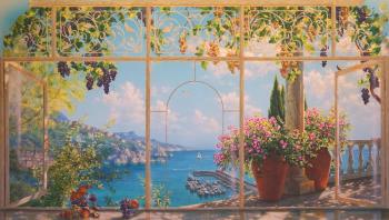 Window. Mural painting. Rodzin Dmitry