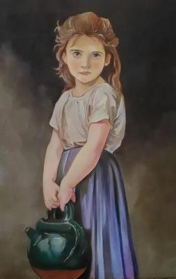The girl and the jug. Mets Ekaterina