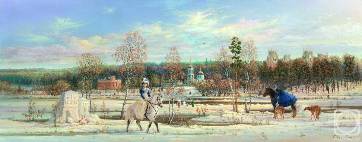 Panin Sergey. Horsewomen. Tsaritsyno