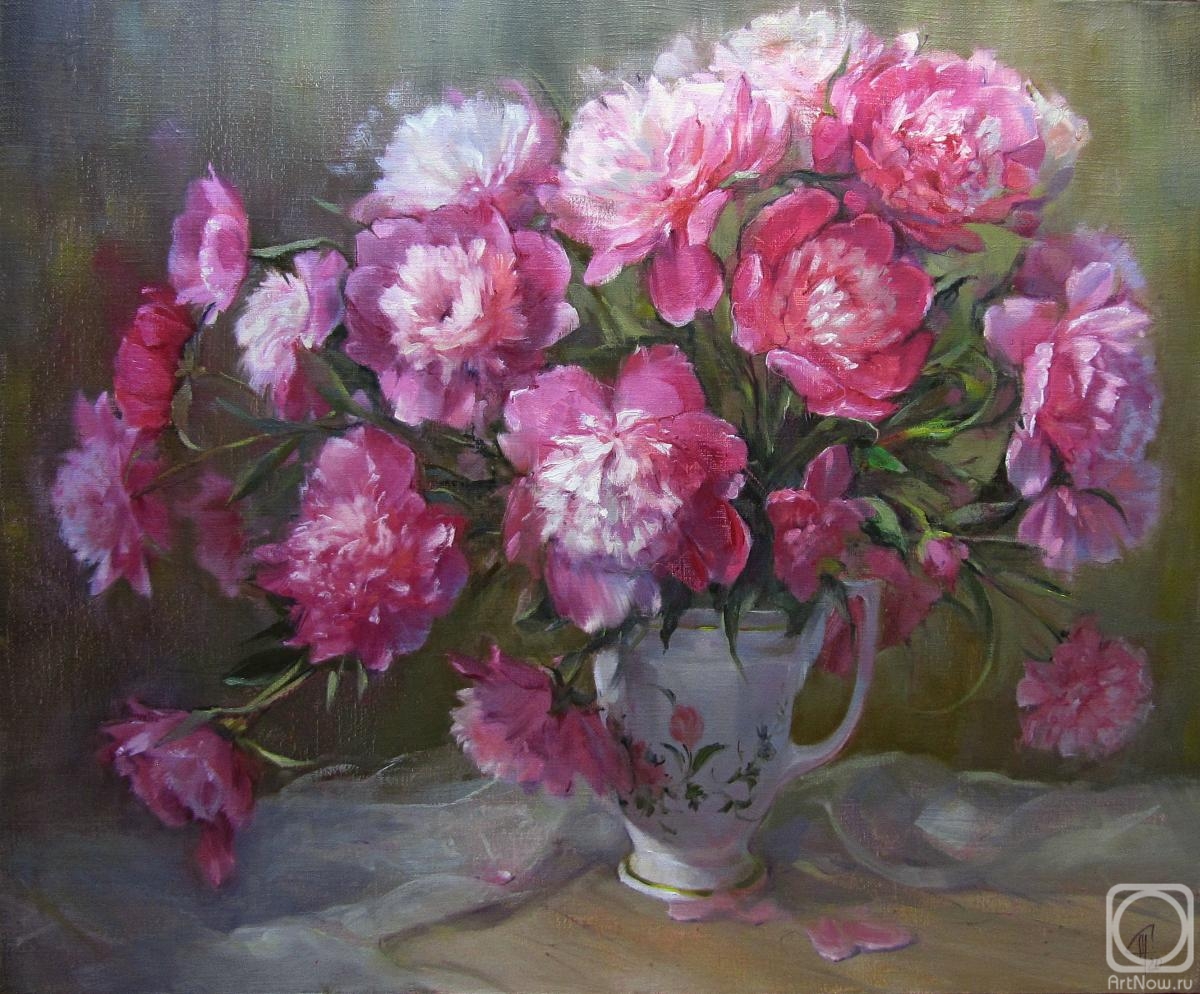 Schavleva Svetlana. Bouquet of peonies vase