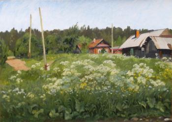 The village of voronino is smothered in flowers (). Telyatnikov Arseniy
