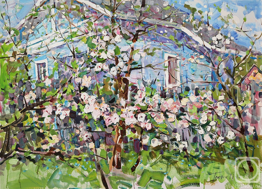 Tyutrin Peter. Apple trees in bloom