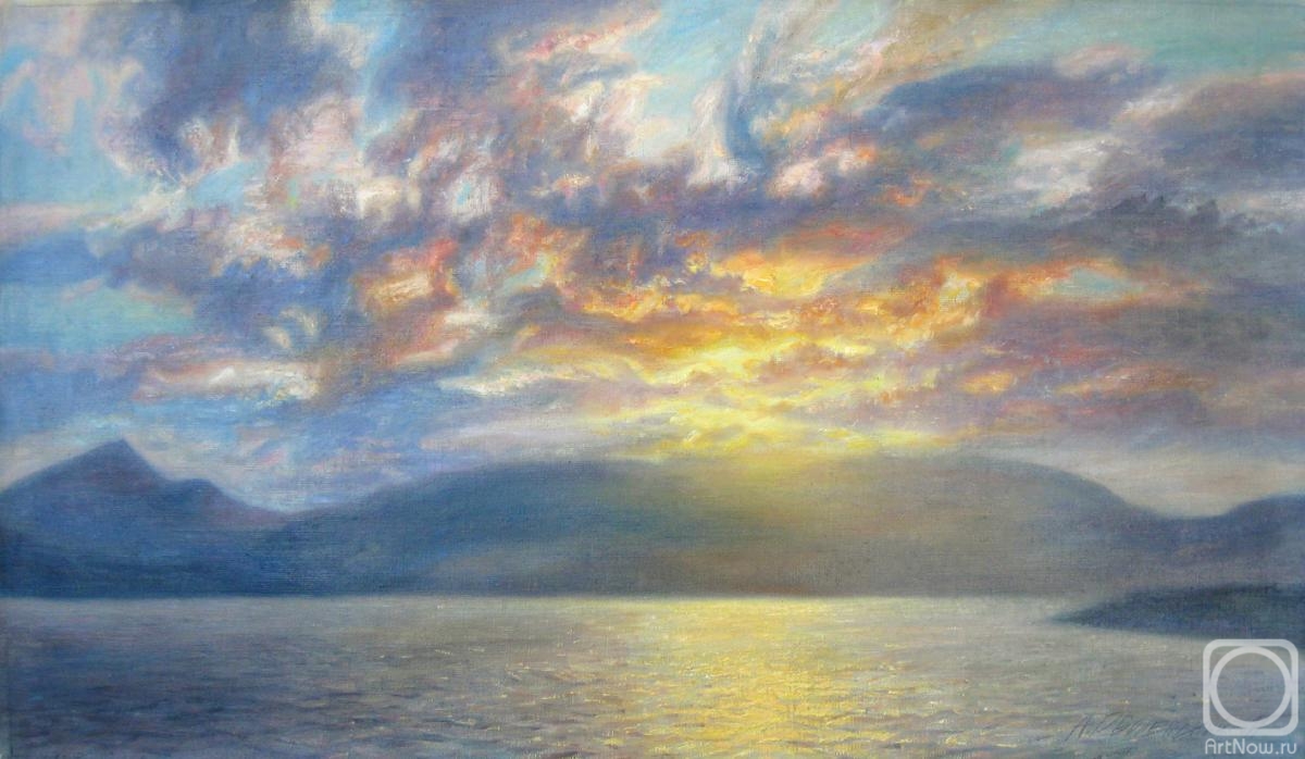 Obolenskiy Alexandr. Sunset at sea