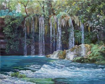 Samokhvalov Alexander Porfirevich. Waterfall in Antalya