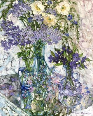 Flax And Forget Me Notsc (Painting Flax). Sedyh Olga