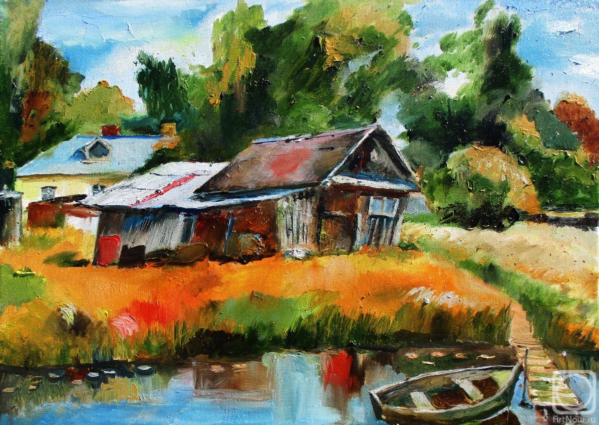 Pitaev Valery. Landscape with boat
