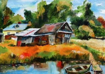 Landscape with boat. Pitaev Valery