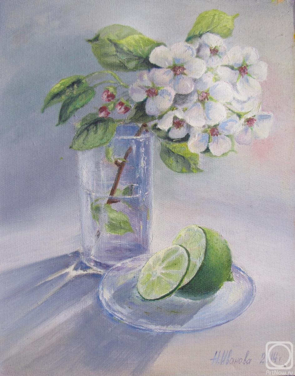 Ivanova Nadezhda. Lime and the Apple tree branch