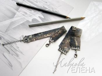 Double bracelets-straps "Night road" (Stylish Jewelry). Lavrova Elena