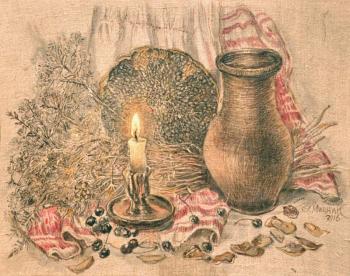 Still life with candle