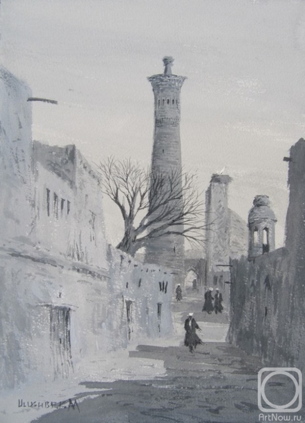 Mukhamedov Ulugbek. Street views of the Kalyan minaret