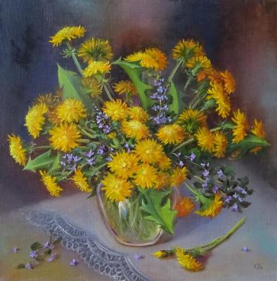 Dandelions and wild mint. Razumova Svetlana