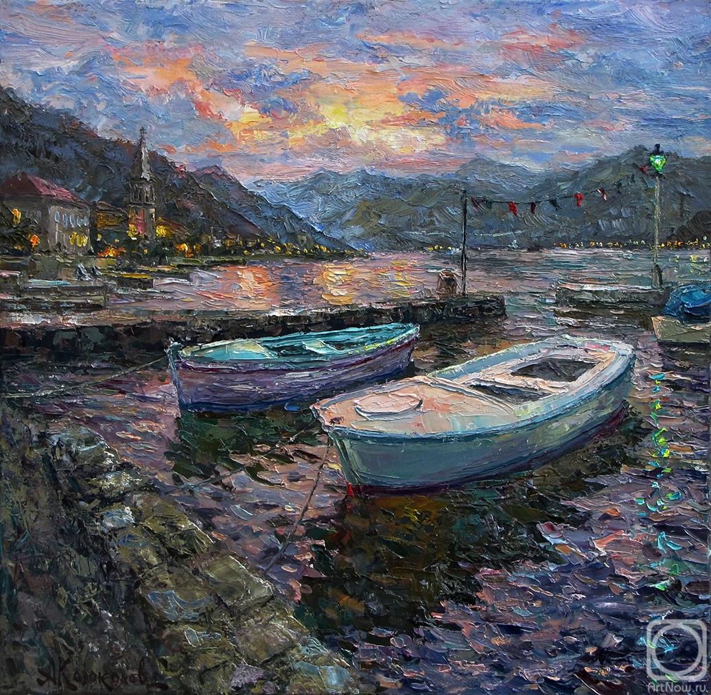Kolokolov Anton. Evening in the Bay of Kotor