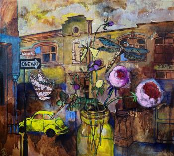 Dragonfly in the city