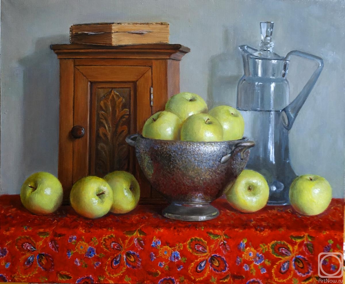 Nikolaeva Elena. Still life with green apples