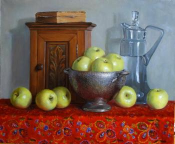 Still life with green apples. Nikolaeva Elena
