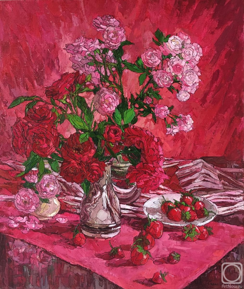 Sedyh Olga. Roses and strawberries