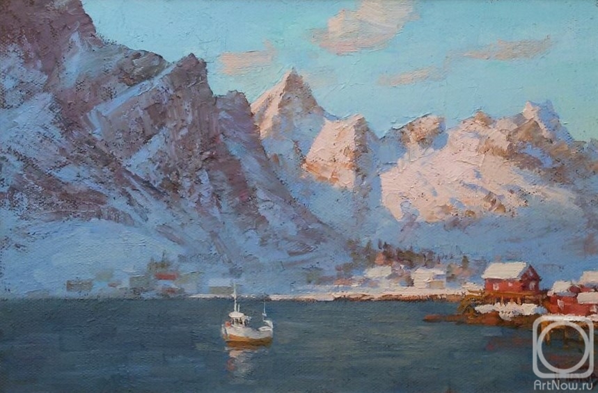 Panov Igor. The harbour in Reine