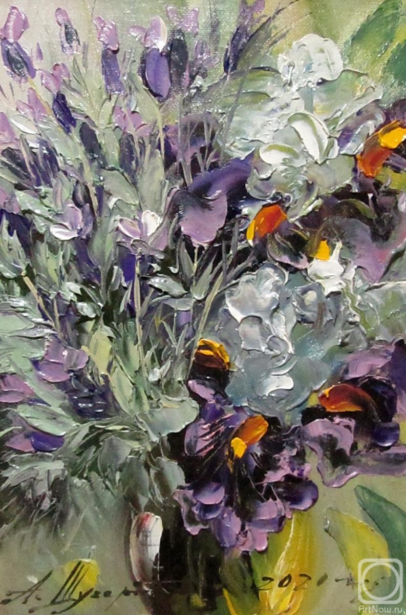 Schubert Albina. Irises and lavender