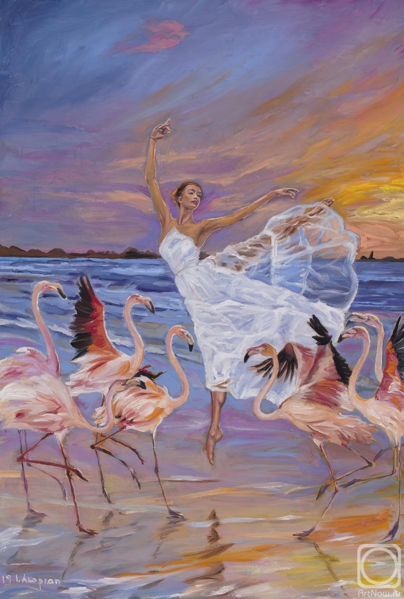 Akopian Ivan. Dancing with flamingos